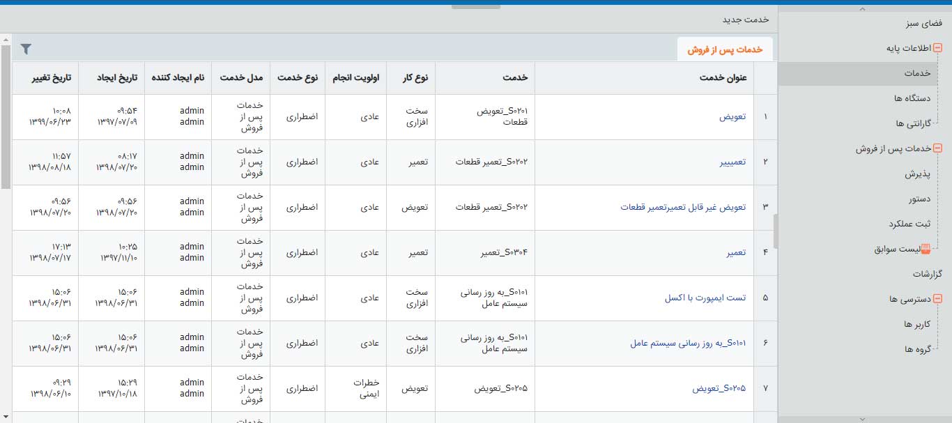 ویژگی های نرم افزار خدمات پس از فروش