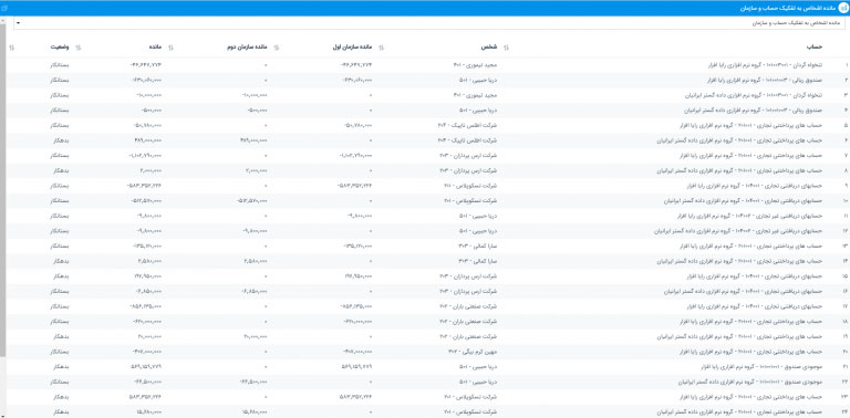 گزارش های نرم افزار خزانه داری