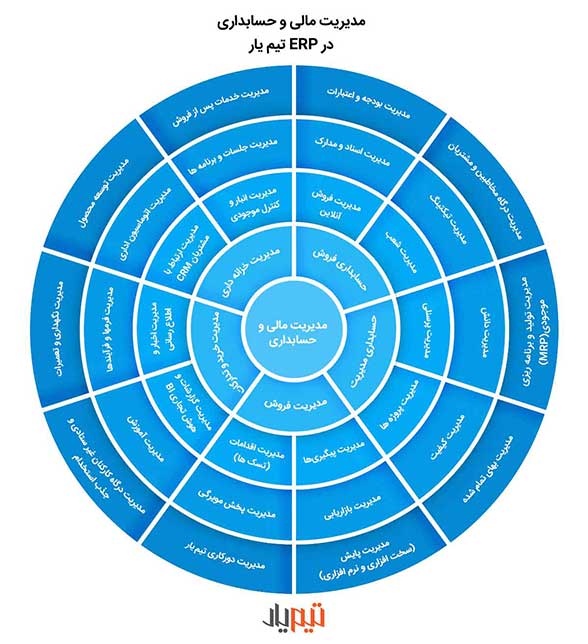 مدیریت مالی و حسابداری در ERP تیمیار